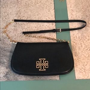 Tory Burch Black Leather Cross Body Bag